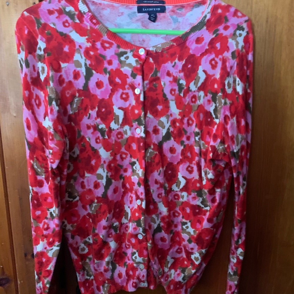 Flower Button Up Cardigan